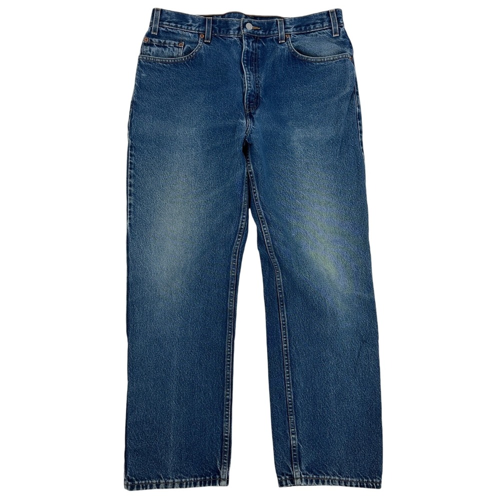 VTG Levi's 505 Regular Fit Straight Leg Denim Blue Jeans Tag 38x30 (37x30)